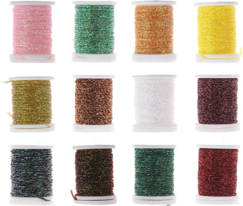 Riverruns Micro Glint Nymph Thread, Holo Flat Tinsel, Fluo Thread Fly Tying Material Proudly from Europe Trigger to The Fish