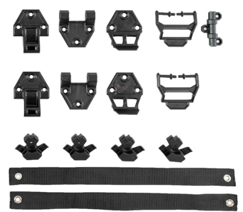 4PCS Kayak Fishing Accessories ShortStak Upgrade Kit for BlackPak Pro, 13" x 16" - Black (BLP-AC-0010-BK)