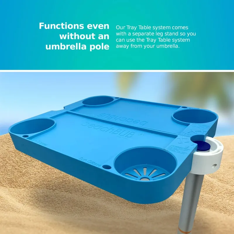 Tray Table System Beach Trip Must Haves Table for Vacation - Easy Clip on & Clip Off