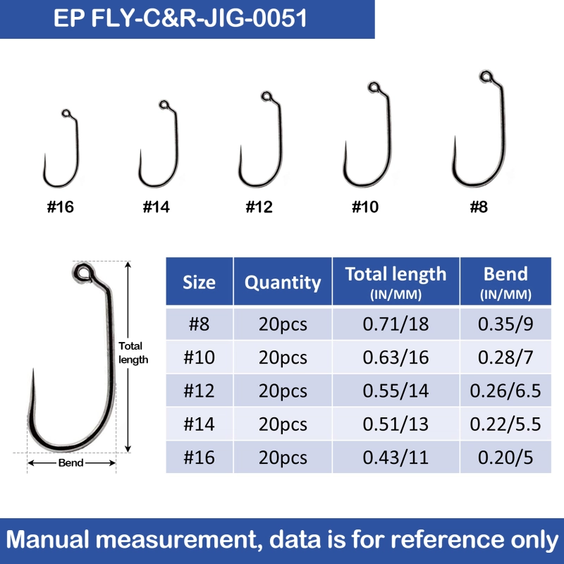 Eupheng Fly Hooks Assortment of Best Sizes Dry Wet Nymph Shrimp&Pupa, Streamer, Caddis, Jig, Scud Flies Great Value Package Barbless Catch & Release Fishing Hooks