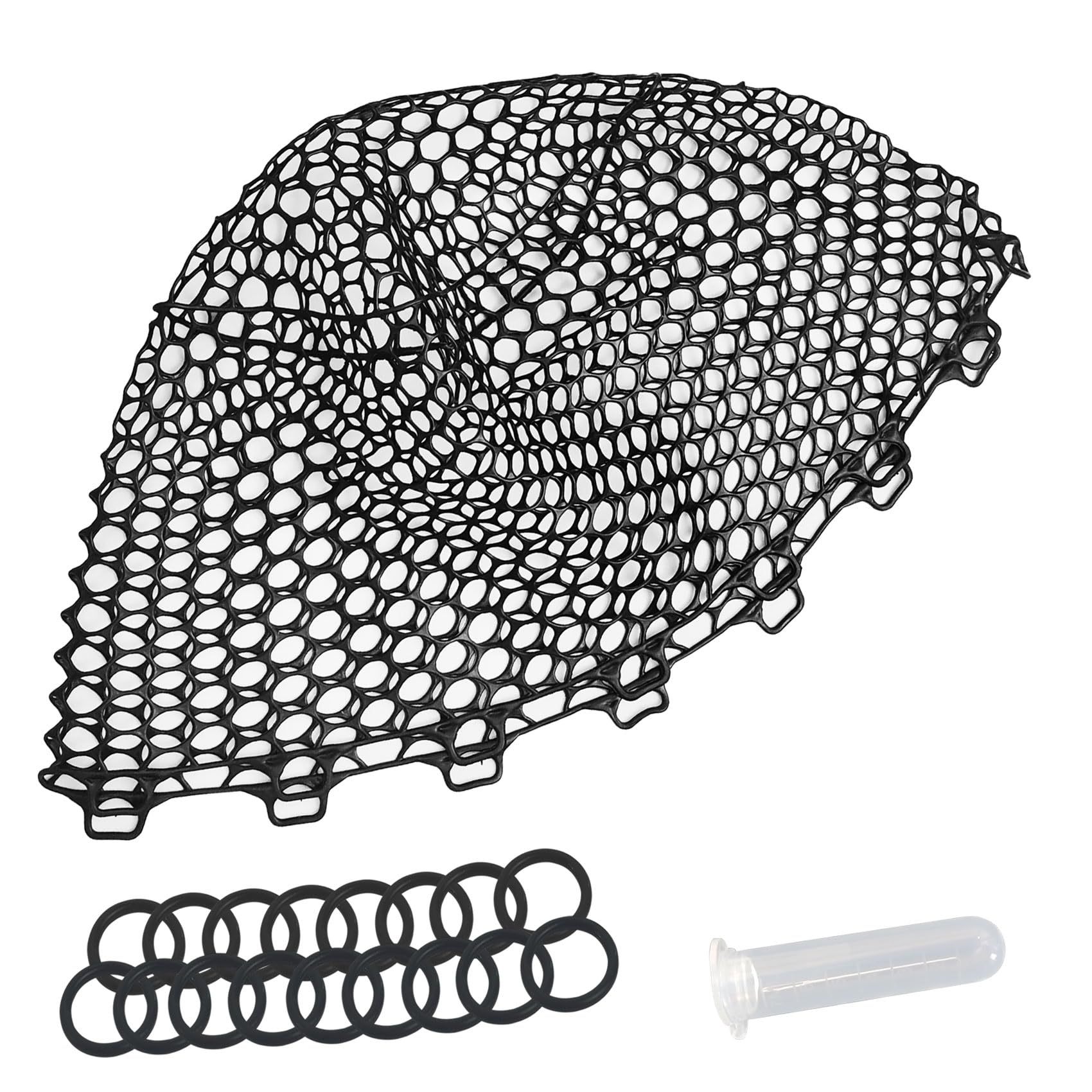 Riverruns Rubber Net Replacement Fishing Net Bag Fly Fishing Foldable Fish Landing Net for Freshwater Saltwater Without Handle 6 Sizes