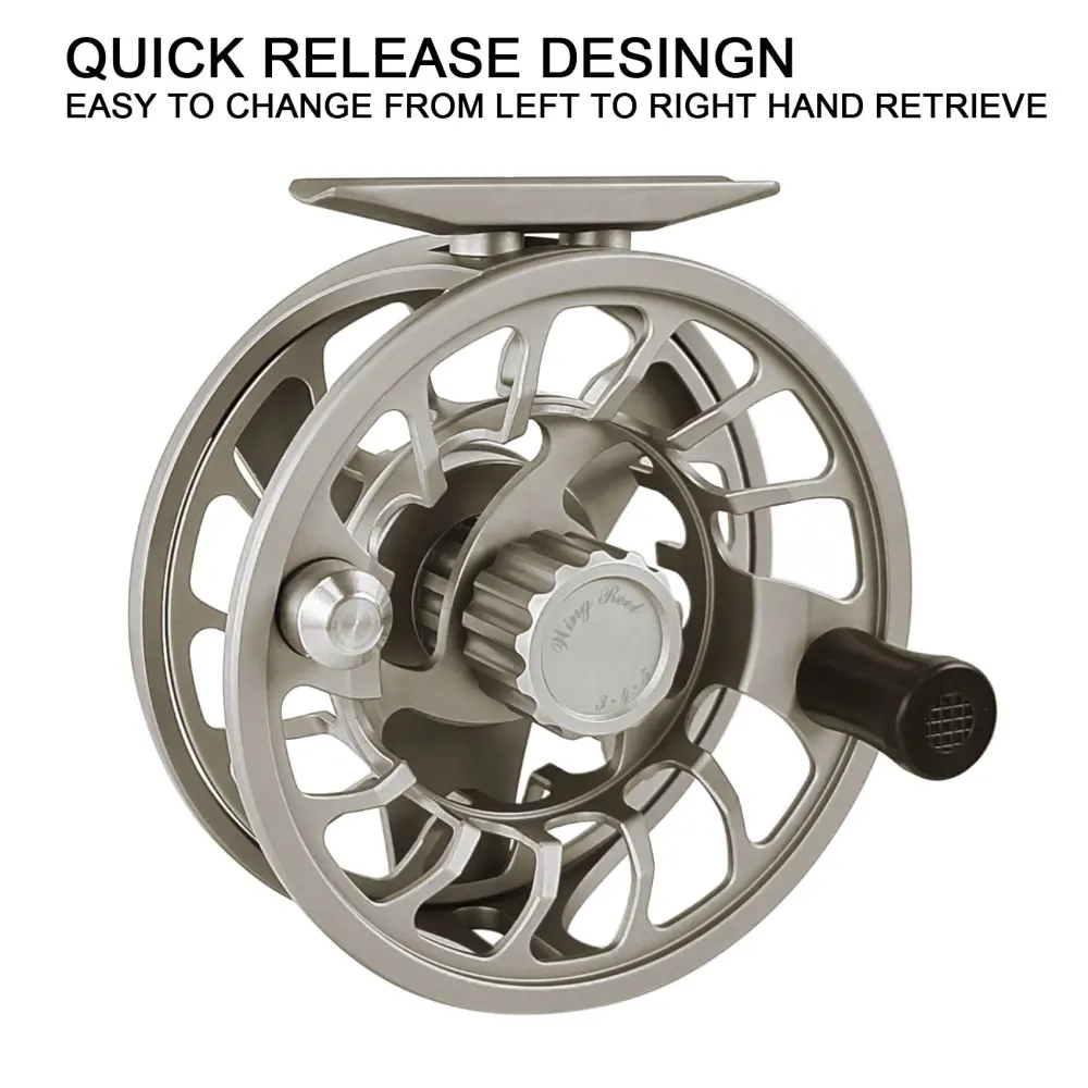 Aventik Wing Series Fly Reel, Multi Nano carbon discs saltwater proof large arbor Fly fishing reel