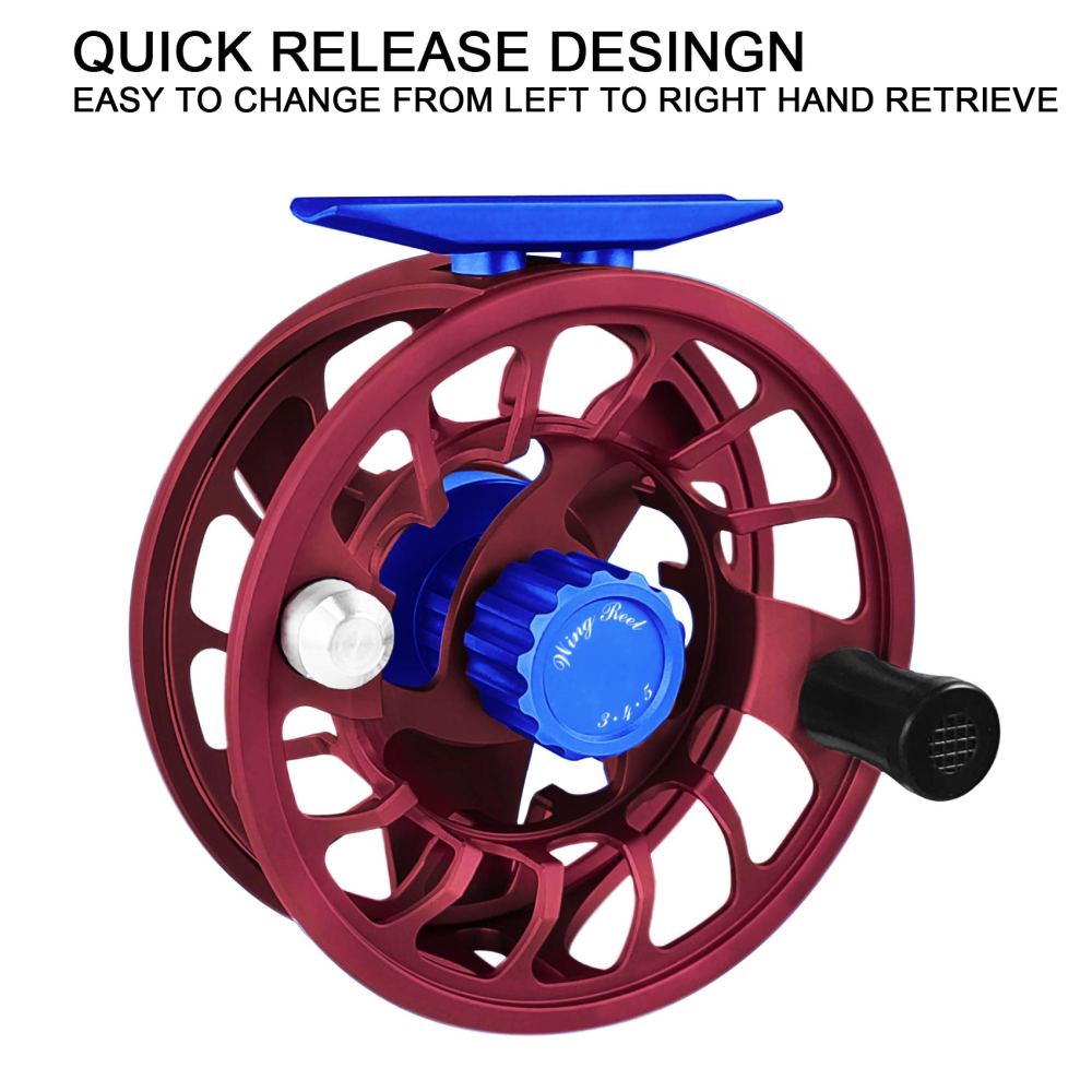 Aventik CNC-NVIS-FY, Multi Nano carbon discs saltwater proof large arbor, 3/5, 5/7, 7/9wt Wing Series fly fishing reels