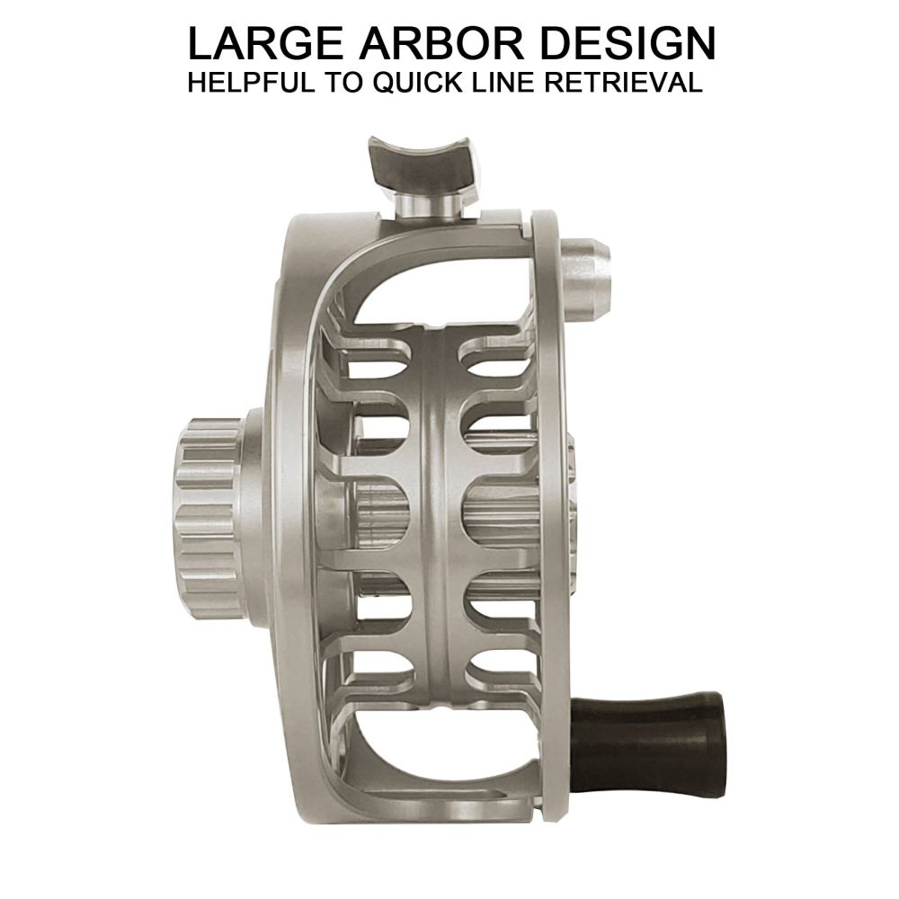 Aventik CNC-NVIS-FY, Multi Nano carbon discs saltwater proof large arbor, 3/5, 5/7, 7/9wt Wing Series fly fishing reels