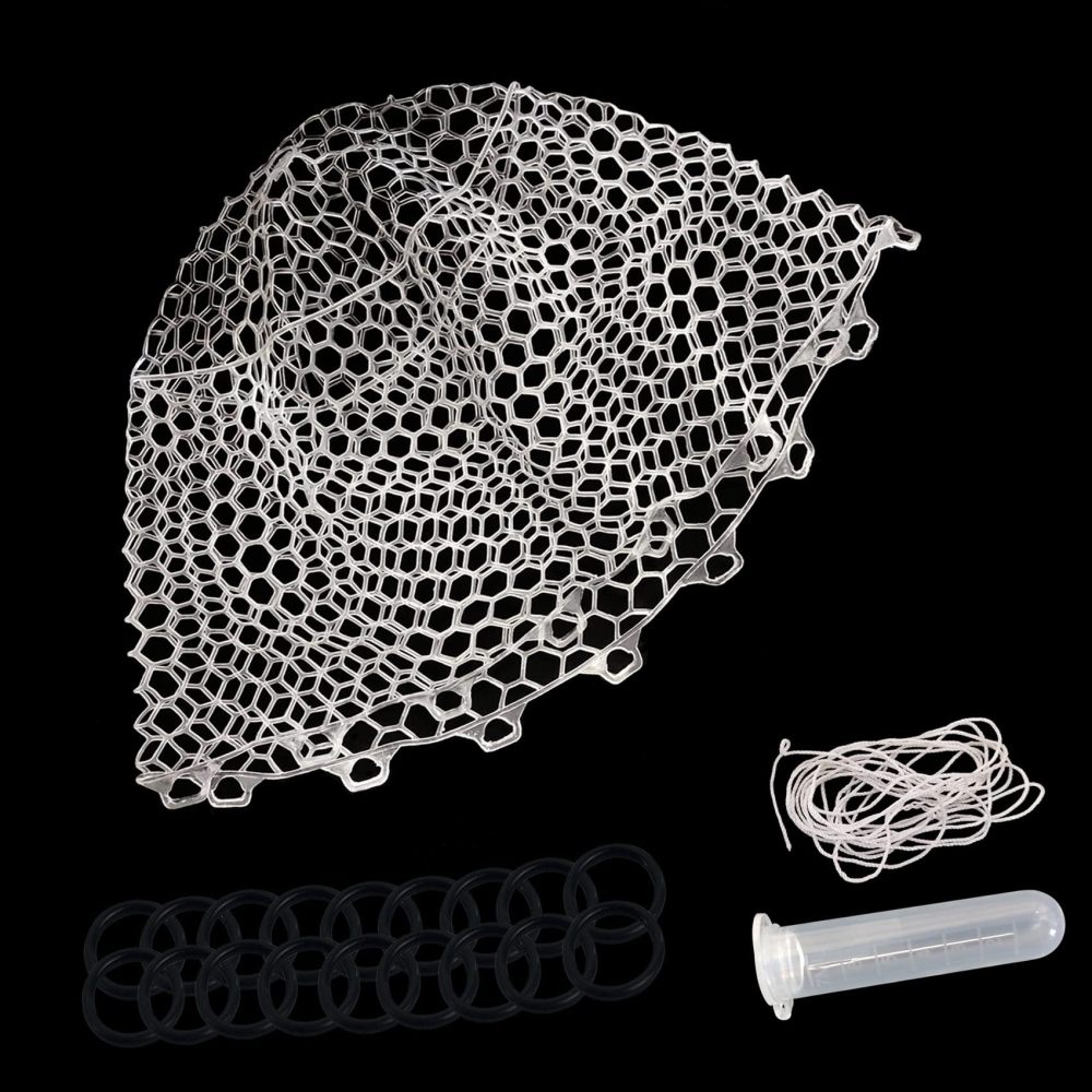 Riverruns Rubber Net Replacement Fishing Net Bag Fly Fishing Foldable Fish Landing Net for Freshwater Saltwater Without Handle 6 Sizes