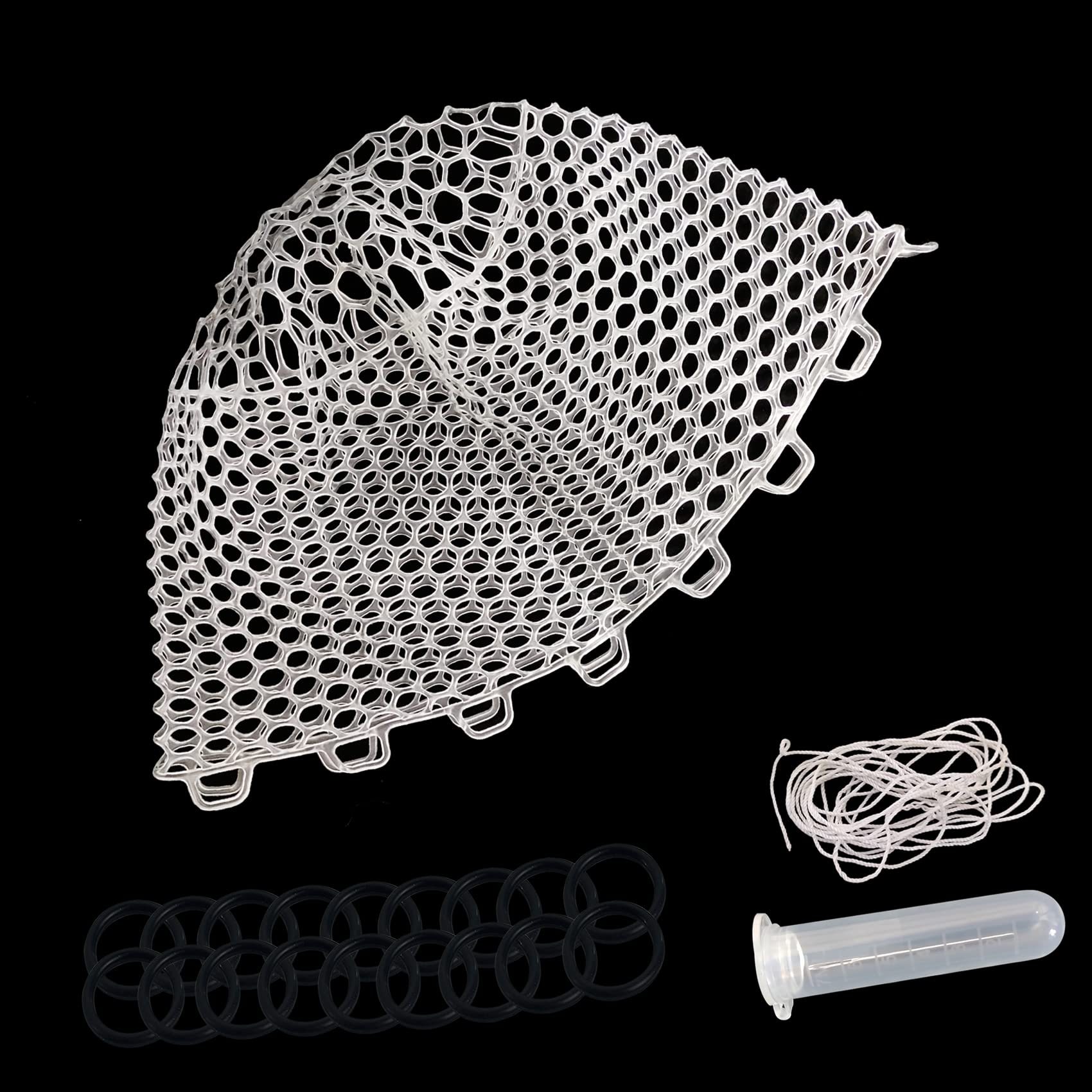 Riverruns Rubber Net Replacement Fishing Net Bag Fly Fishing Foldable Fish Landing Net for Freshwater Saltwater Without Handle 6 Sizes