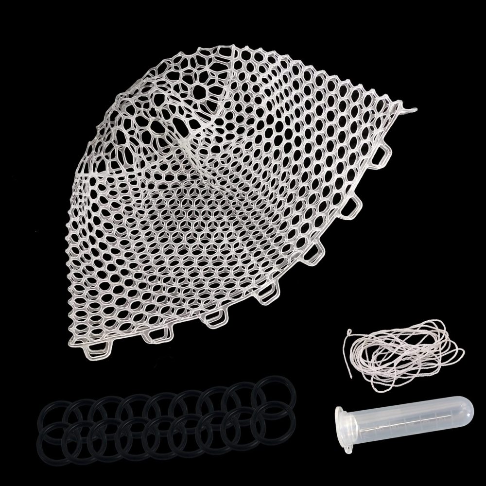 Riverruns Rubber Net Replacement Fishing Net Bag Fly Fishing Foldable Fish Landing Net for Freshwater Saltwater Without Handle 6 Sizes