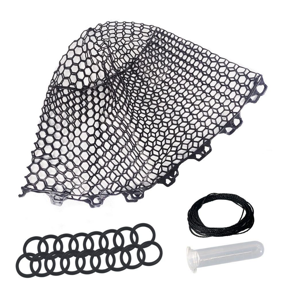 Riverruns Rubber Net Replacement Fishing Net Bag Fly Fishing Foldable Fish Landing Net for Freshwater Saltwater Without Handle 6 Sizes
