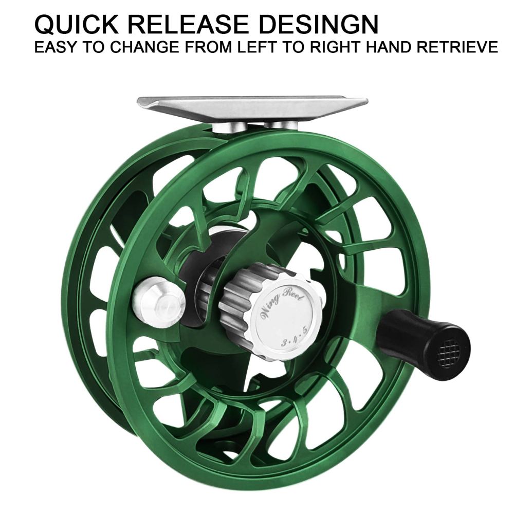 Aventik CNC-NVIS-FY, Multi Nano carbon discs saltwater proof large arbor, 3/5, 5/7, 7/9wt Wing Series fly fishing reels