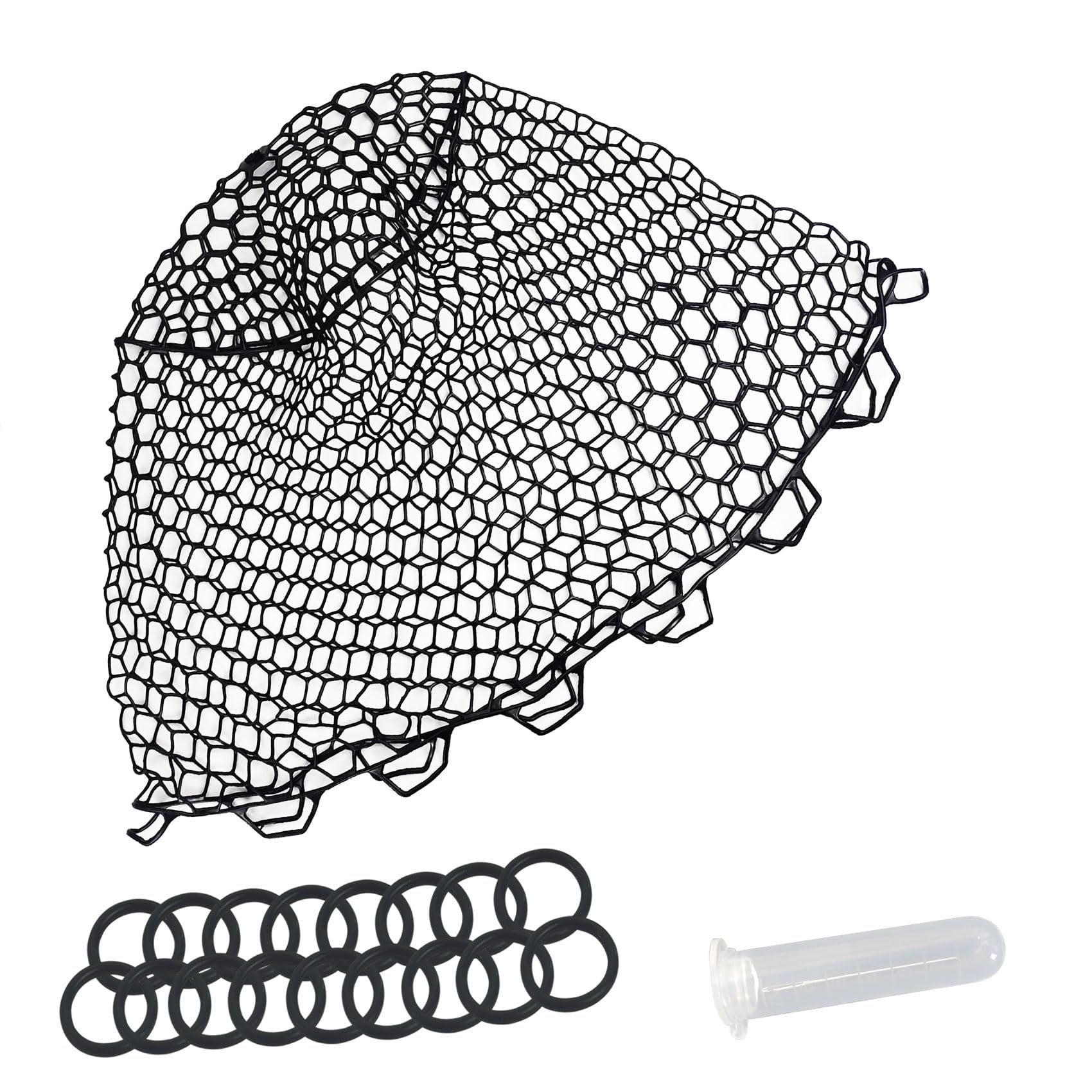 Riverruns Rubber Net Replacement Fishing Net Bag Fly Fishing Foldable Fish Landing Net for Freshwater Saltwater Without Handle 6 Sizes
