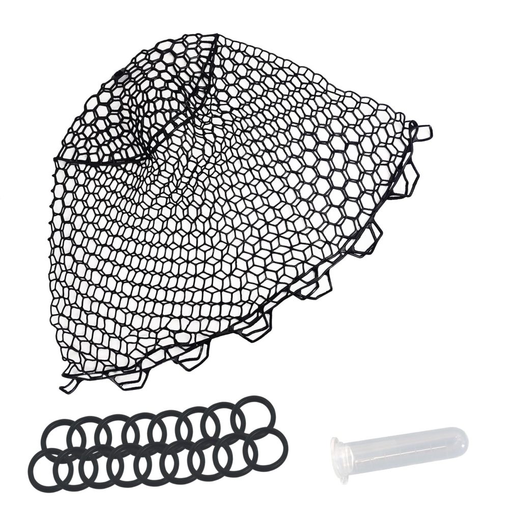 Riverruns Rubber Net Replacement Fishing Net Bag Fly Fishing Foldable Fish Landing Net for Freshwater Saltwater Without Handle 6 Sizes