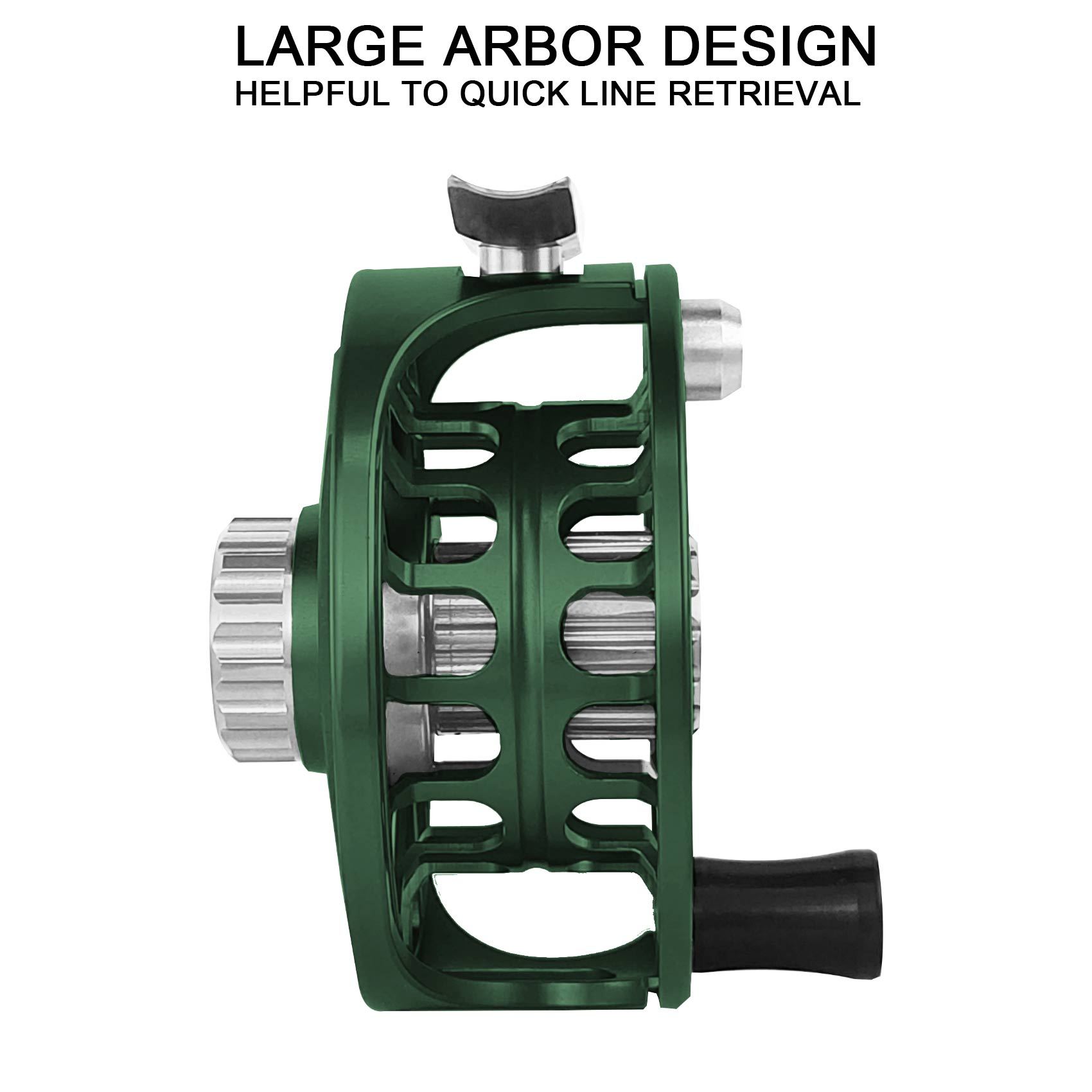 Aventik CNC-NVIS-FY, Multi Nano carbon discs saltwater proof large arbor, 3/5, 5/7, 7/9wt Wing Series fly fishing reels