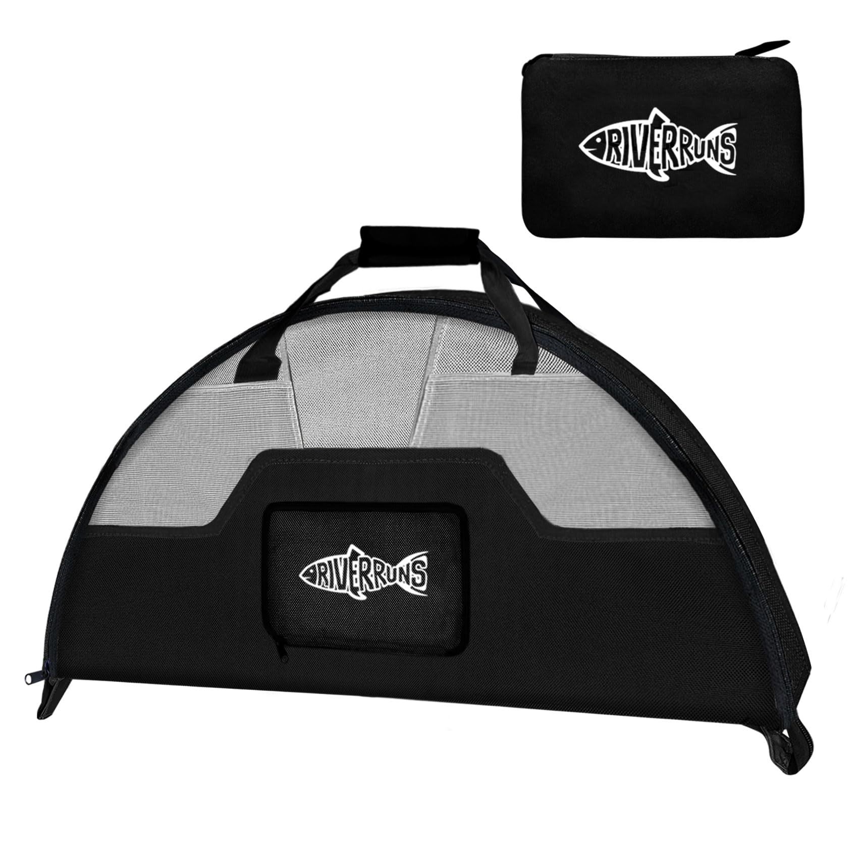 Riverruns Fishing Hunting Wader Bag with Vented Mesh, Foldable Waders Boots Bag, Fly Fishing Changing Pad & Bag for Fishing, Hiking, Camping
