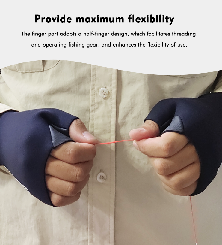 Riverruns 3mm Neoprene Gloves Fingerless Gloves Water Gloves Wetsuit Winter Gloves for Cold Weather Fishing Photography Kayaking Surfing Running