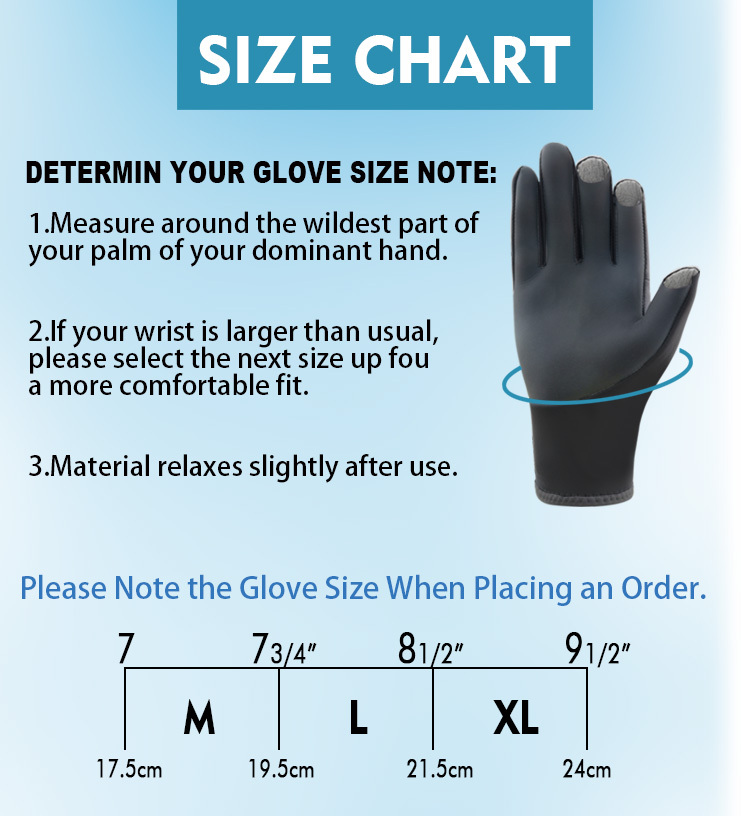 Riverruns 3mm Neoprene Gloves 3 Cut Fingers Water Gloves Wetsuit Winter Gloves for cold weather, fly fishing, ice fishing, kayaking, diving, surfing, and other water sports