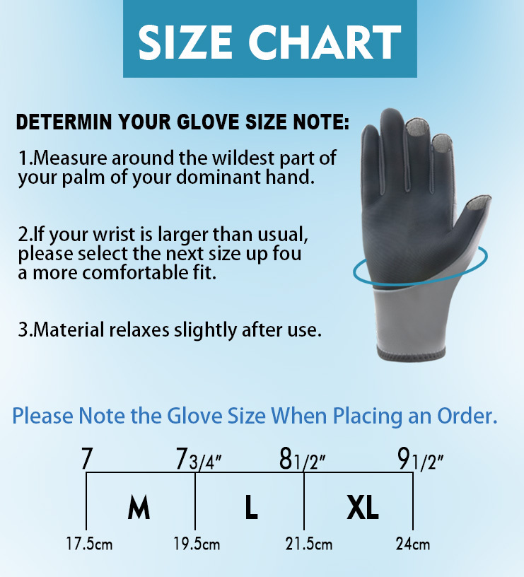 Riverruns 3mm Neoprene Gloves 3 Cut Fingers Water Gloves Wetsuit Winter Gloves for cold weather, fly fishing, ice fishing, kayaking, diving, surfing, and other water sports