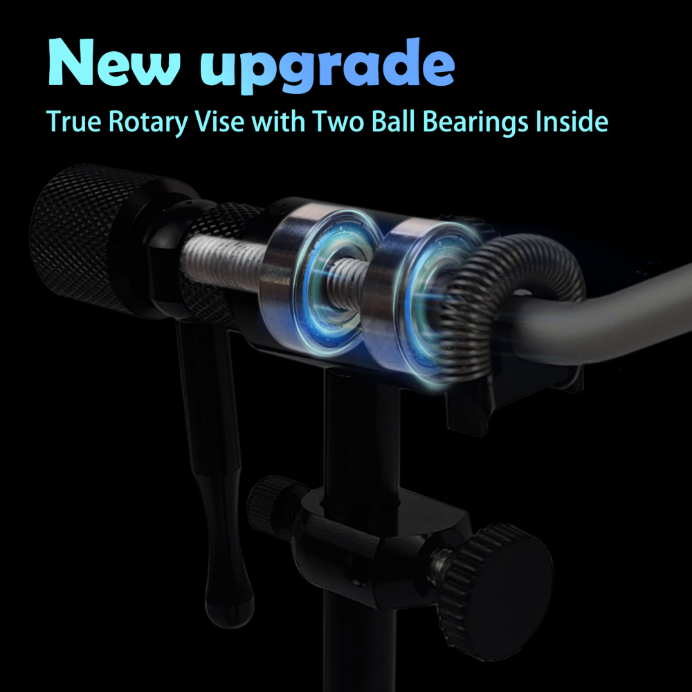 Eupheng Madison True Rotary Vise Fly Tying Vise Easy Adjustment of Rotation Resistance 26 to 4/0 Hook Sizes