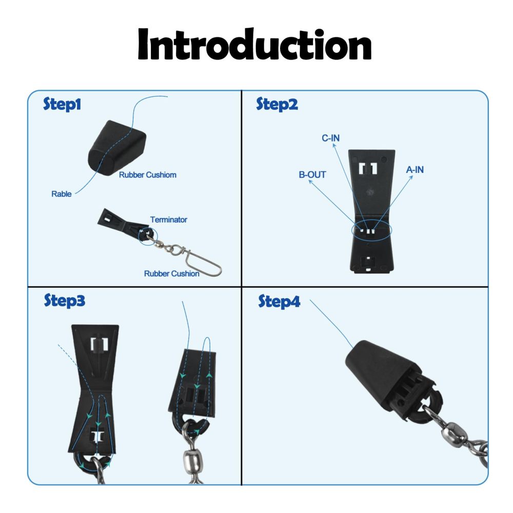 10PCS Downrigger Cable Terminator Kit, Fast & Reliable, No Special Tools Required, Ideal for Both Salt and Freshwater
