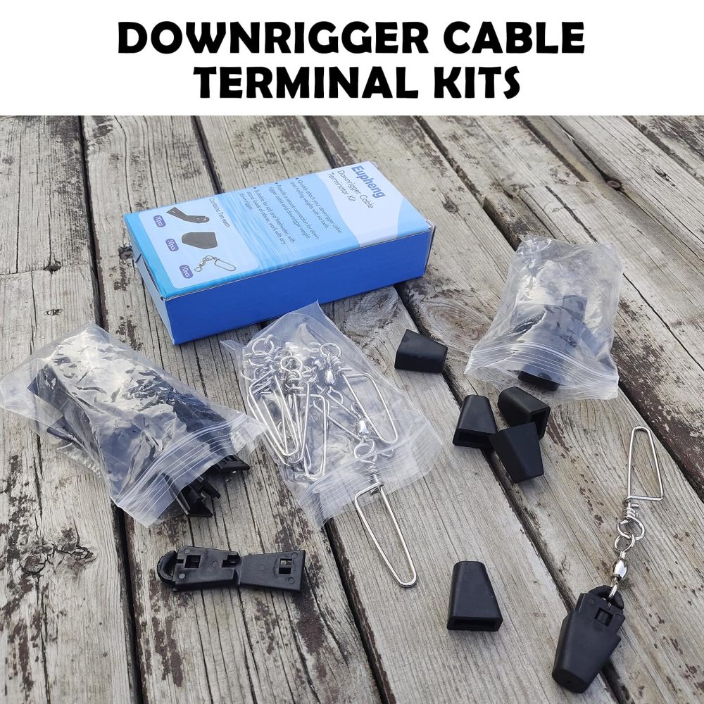 10PCS Downrigger Cable Terminator Kit, Fast & Reliable, No Special Tools Required, Ideal for Both Salt and Freshwater