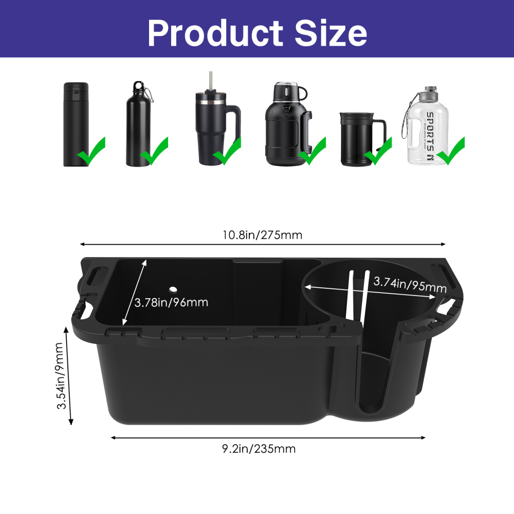 Boat Caddy Organizer, Multifunctional Boat Storage Organizer with Drainage, Drill or T-Bolt 2 Ways Installation for Marine, Kayak, Jon Boat, Bass Boat, Fishing Tool Holder