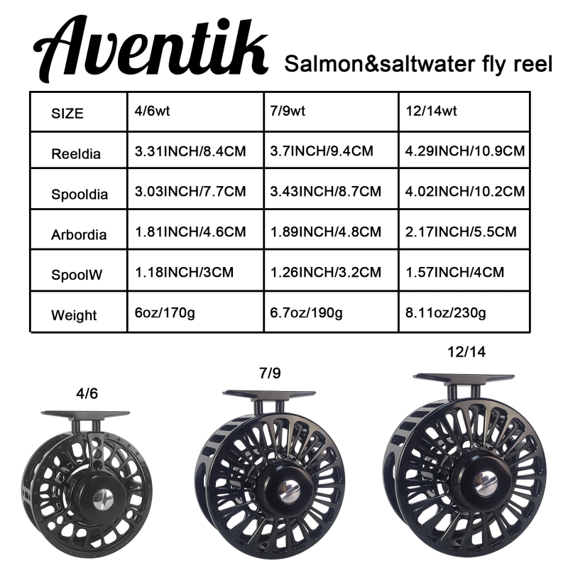 Aventik CNC-VI Series Salmon&saltwater fly reel