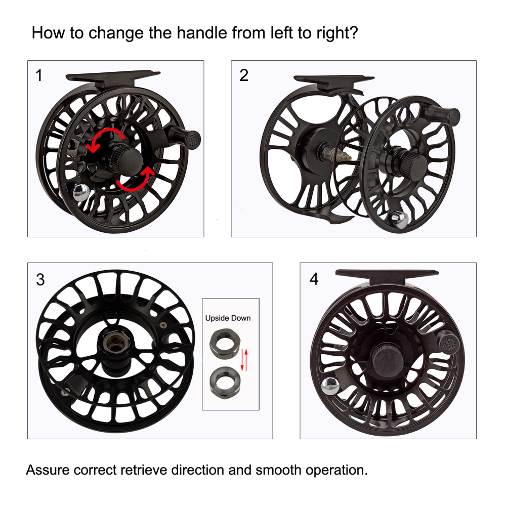 Aventik Carbon Disc Drag Fly Fishing Reel Trout Nymph Salmon Switch Fishing Reel