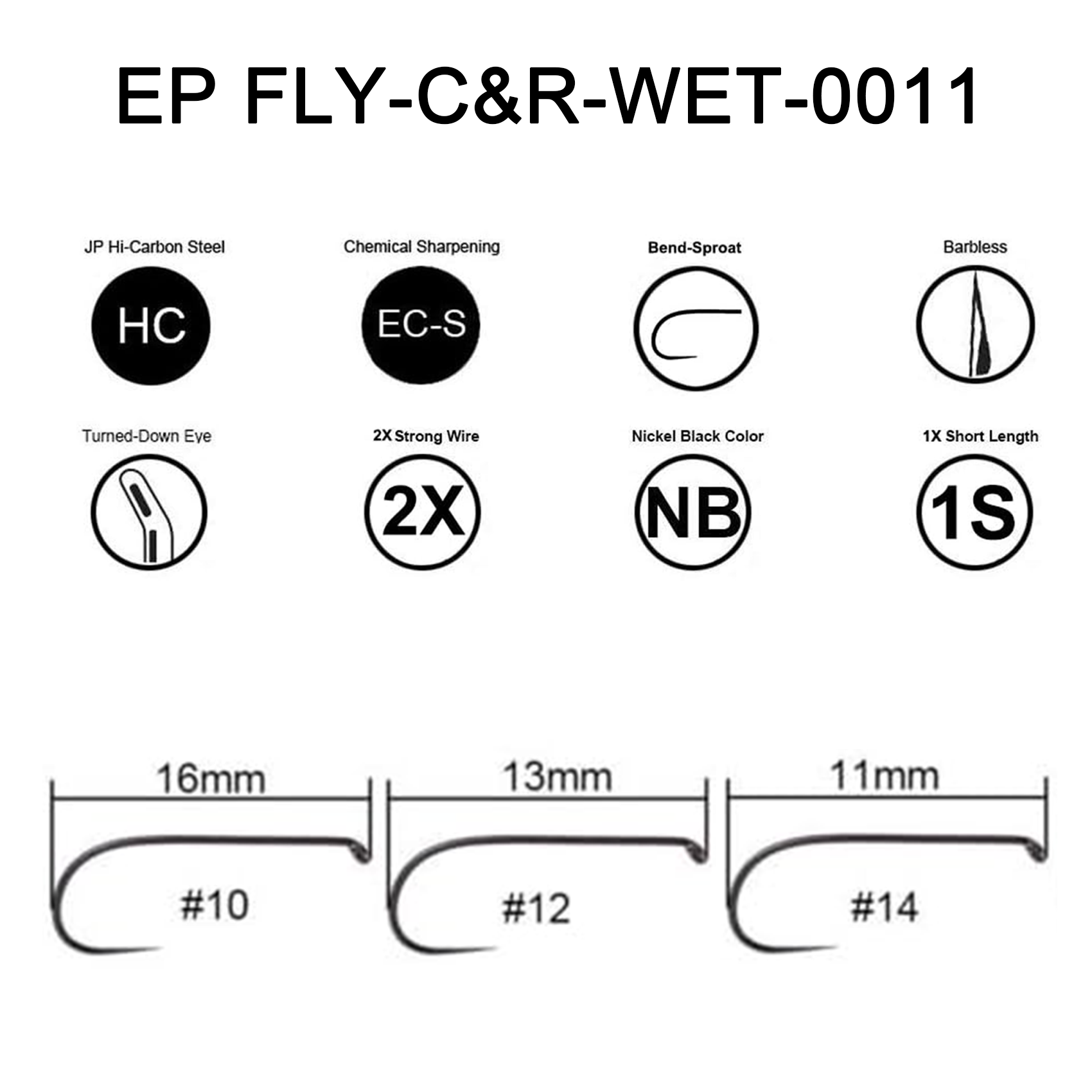 Fly Fishing Hooks 100pc Pack Barbless Catch & Release Dry Wet Nymph Shrimp&Pupa, Streamer, Caddis, Jig, Scud Flies Fishing Hooks
