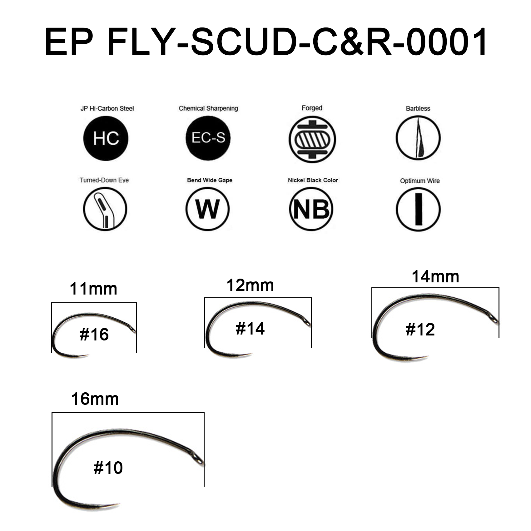 Fly Fishing Hooks 100pc Pack Barbless Catch & Release Dry Wet Nymph Shrimp&Pupa, Streamer, Caddis, Jig, Scud Flies Fishing Hooks