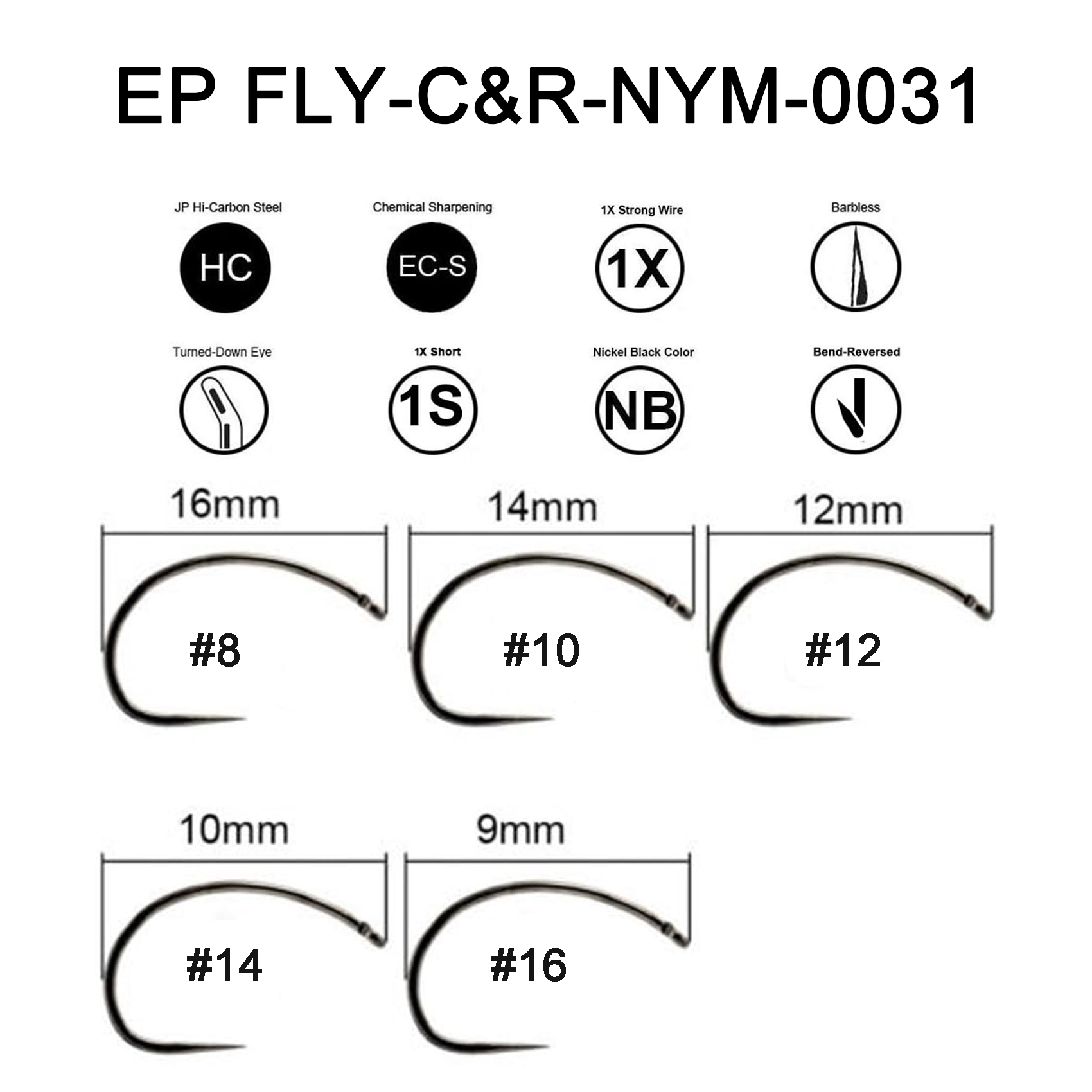 Fly Fishing Hooks 100pc Pack Barbless Catch & Release Dry Wet Nymph Shrimp&Pupa, Streamer, Caddis, Jig, Scud Flies Fishing Hooks