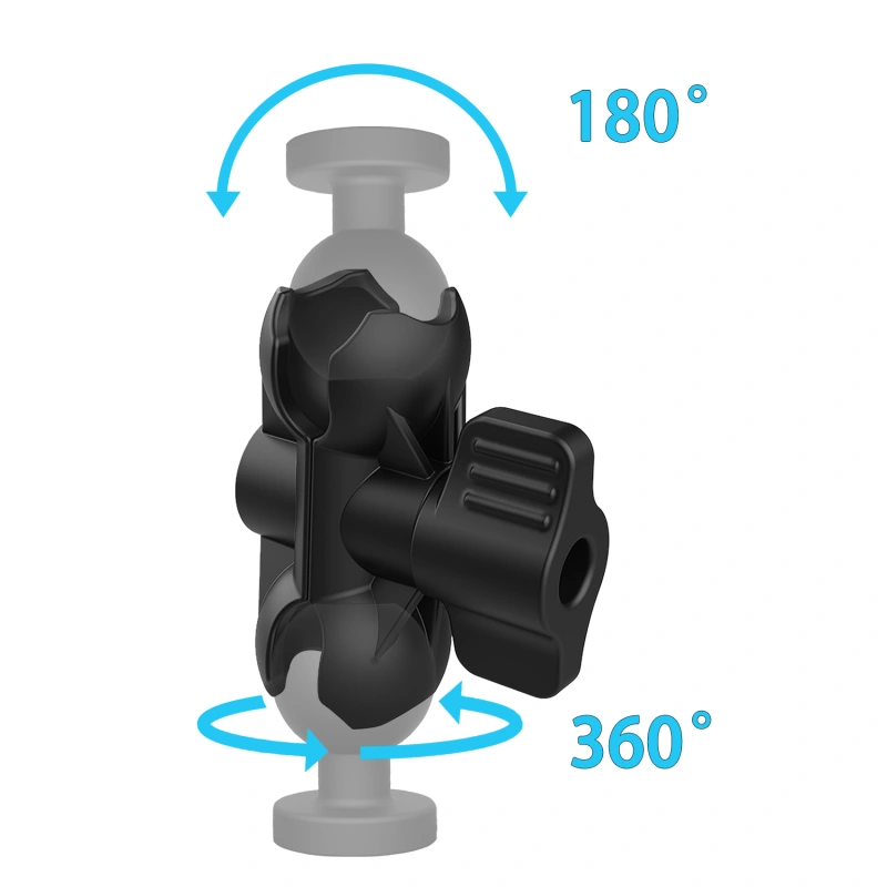 1'' Ball Adapter Double Socket Arm High Strength Composite Short Arm Compatible with RAM Mounts B Size 1'' Ball Components & Bike Motorcycle Phone Mount Holder