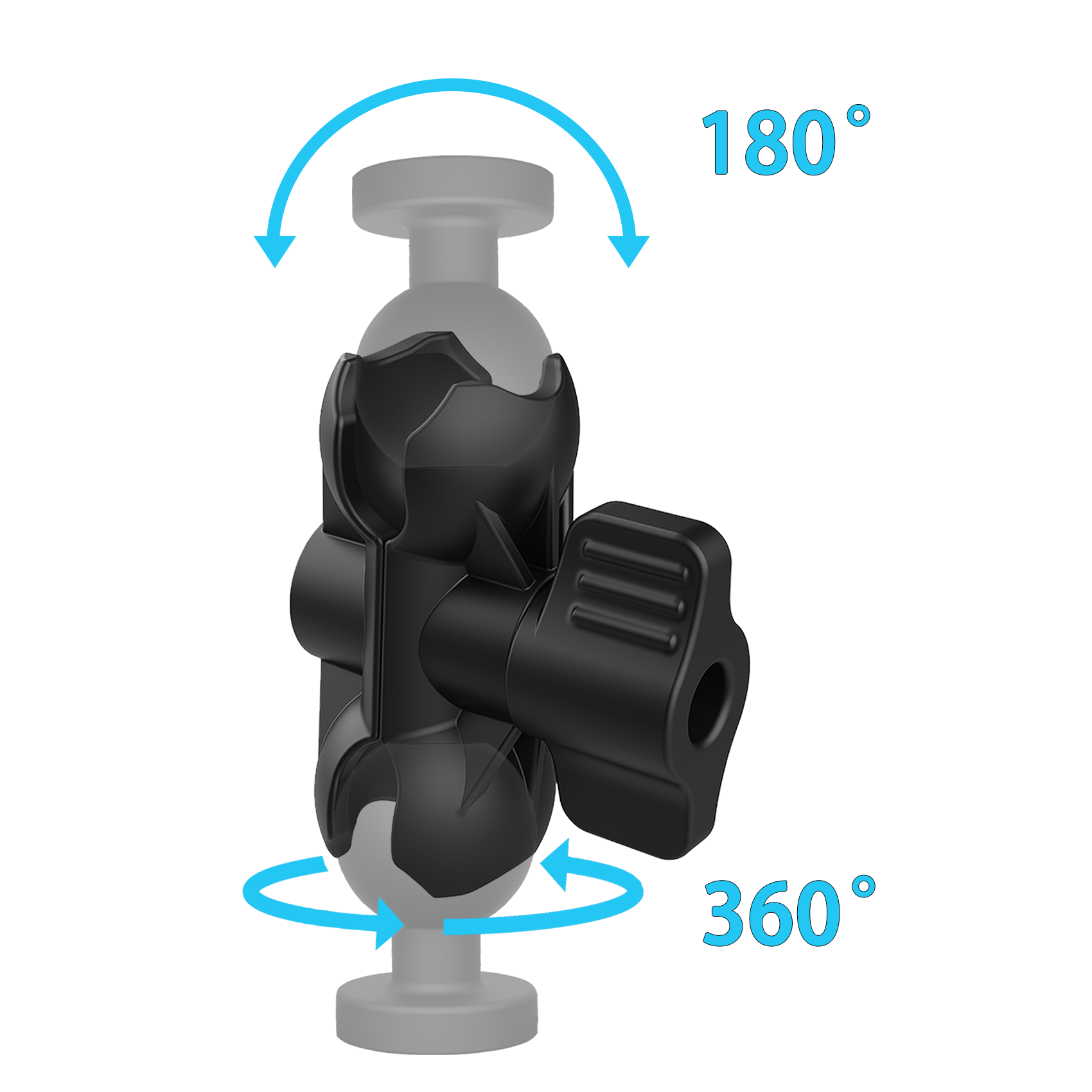 1'' Ball Adapter Double Socket Arm High Strength Composite Short Arm Compatible with RAM Mounts B Size 1'' Ball Components & Bike Motorcycle Phone Mount Holder