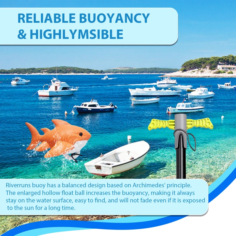 Shark-Shaped Floating Anchor Marker Buoy High-Visibility & Durable PVC Anchor Float for Kayaks, Boats & Jet Skis – Lightweight & Easy to Use Prevents Anchor Accidents in Shallow Water