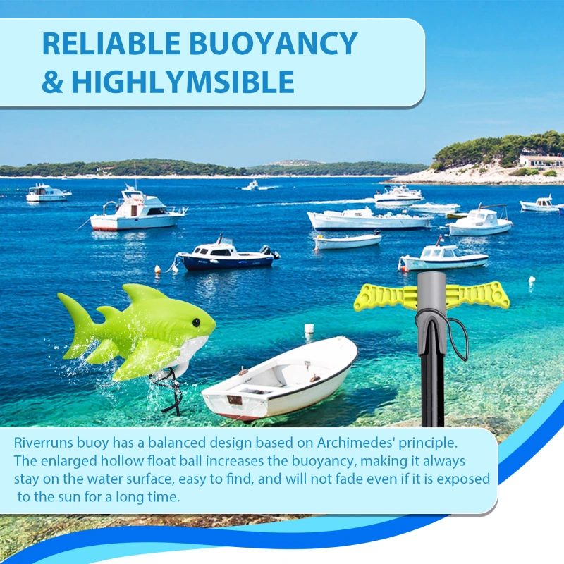 Shark-Shaped Floating Anchor Marker Buoy High-Visibility & Durable PVC Anchor Float for Kayaks, Boats & Jet Skis – Lightweight & Easy to Use Prevents Anchor Accidents in Shallow Water