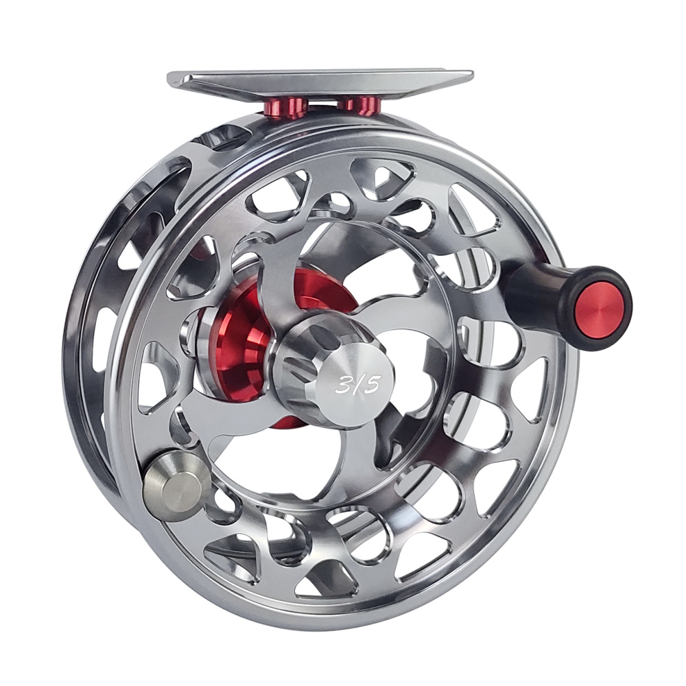 CNC-NVIS-UX, Ruby Wave Series Fly Reel, Multi Nano carbon discs saltwater proof large arbor fly fishing reel