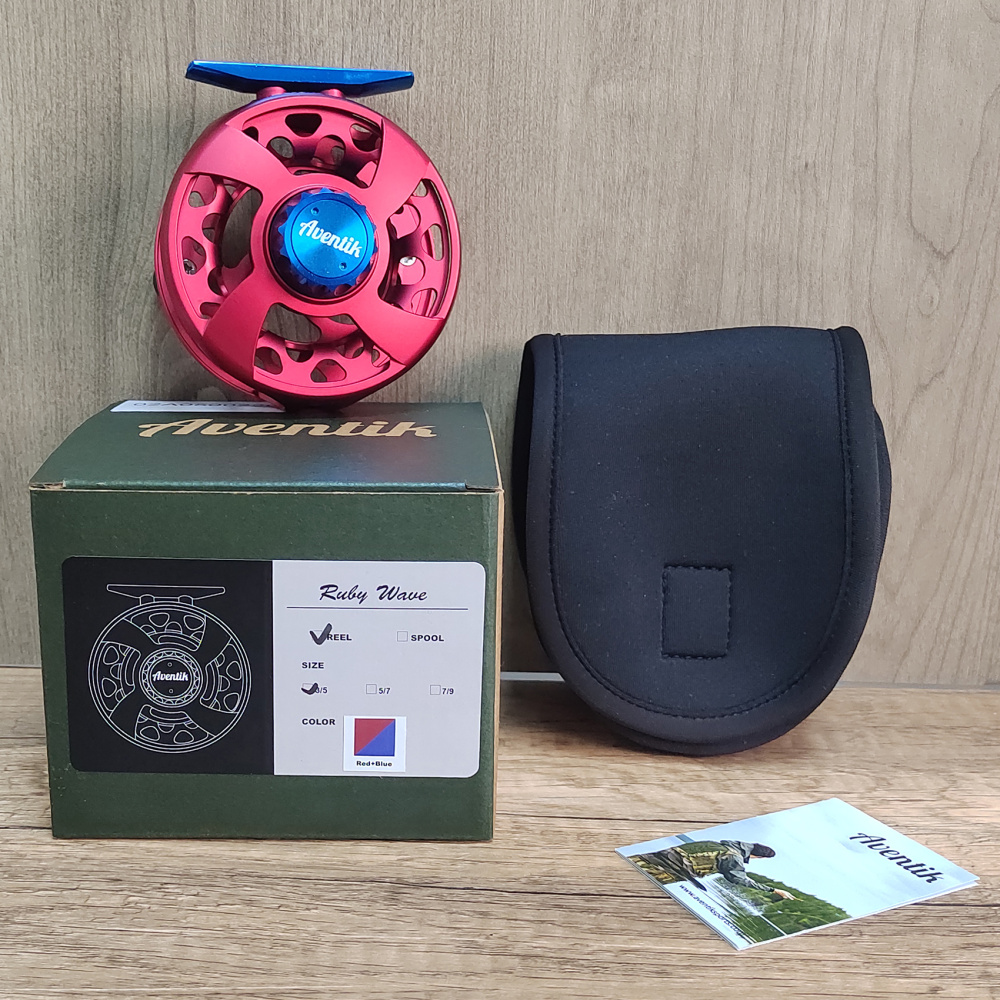 CNC-NVIS-UX, Ruby Wave Series Fly Reel, Multi Nano carbon discs saltwater proof large arbor fly fishing reel