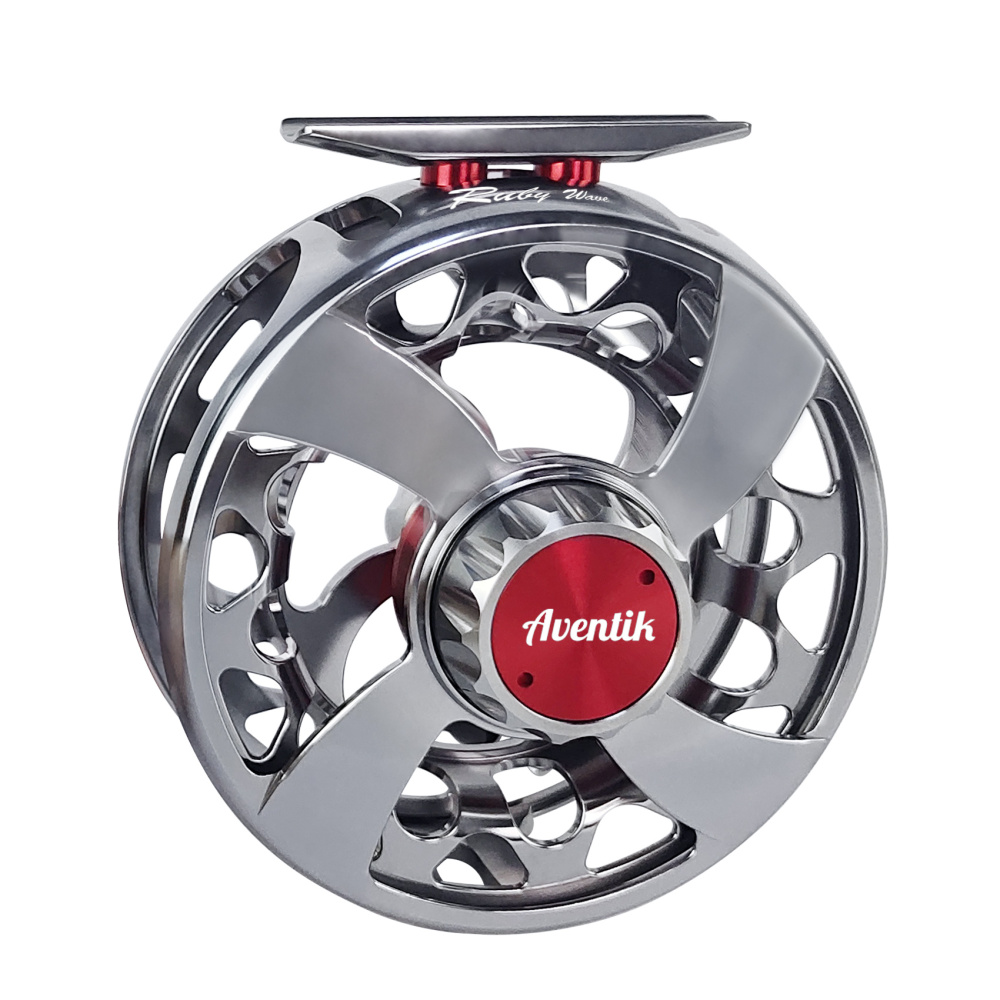 CNC-NVIS-UX, Ruby Wave Series Fly Reel, Multi Nano carbon discs saltwater proof large arbor fly fishing reel