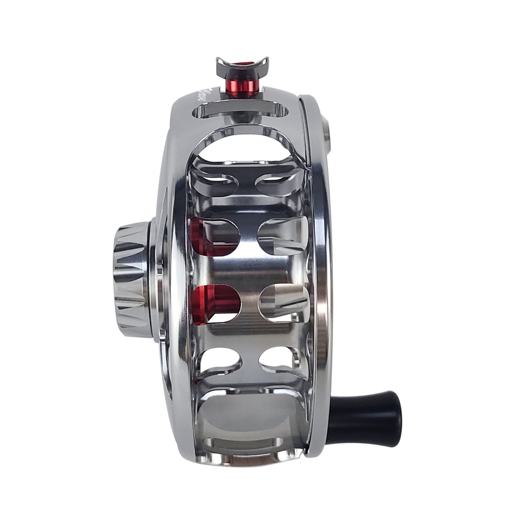 CNC-NVIS-UX, Ruby Wave Series Fly Reel, Multi Nano carbon discs saltwater proof large arbor fly fishing reel