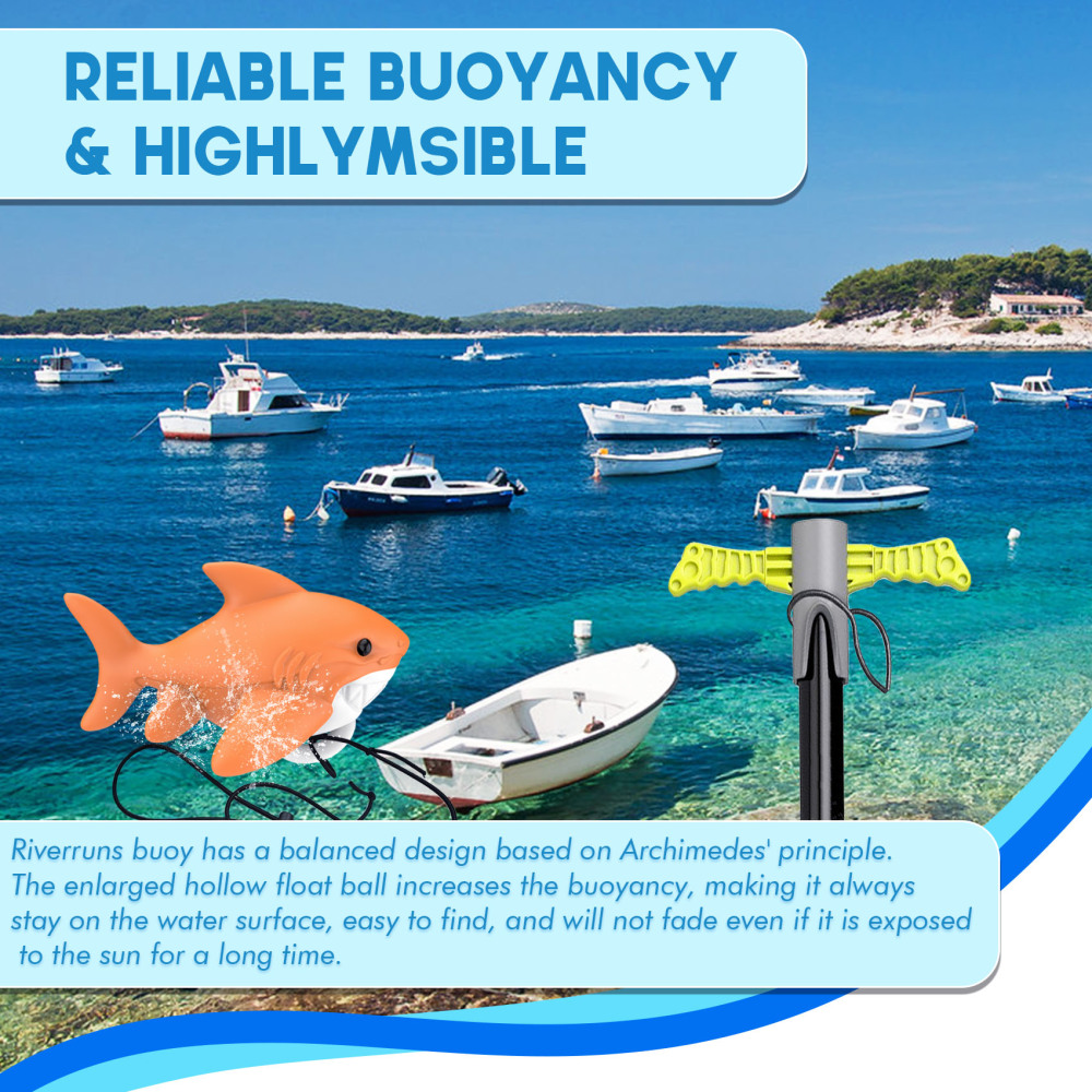 Shark-Shaped Floating Anchor Marker Buoy High-Visibility & Durable PVC Anchor Float for Kayaks, Boats & Jet Skis – Lightweight & Easy to Use Prevents Anchor Accidents in Shallow Water