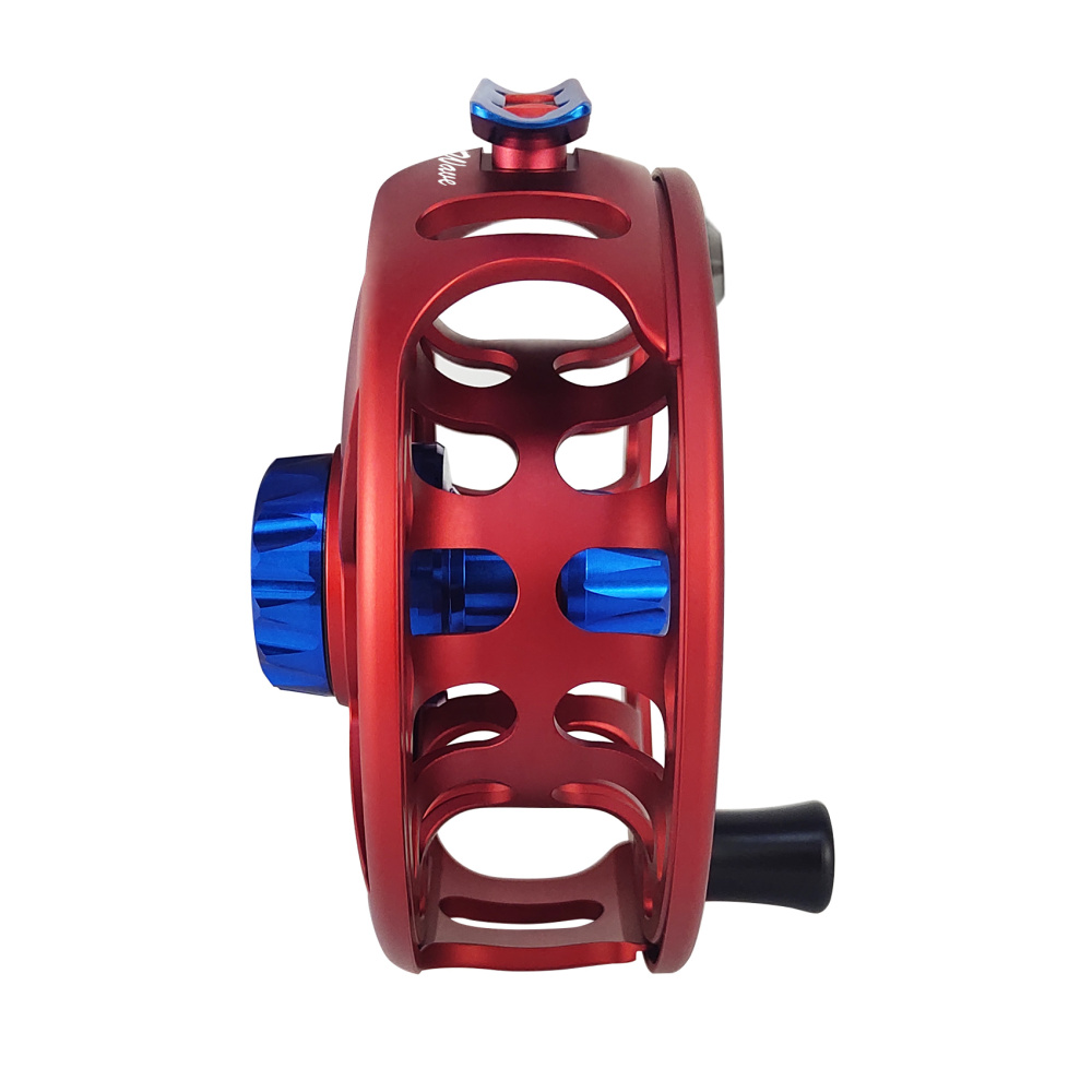 CNC-NVIS-UX, Ruby Wave Series Fly Reel, Multi Nano carbon discs saltwater proof large arbor fly fishing reel