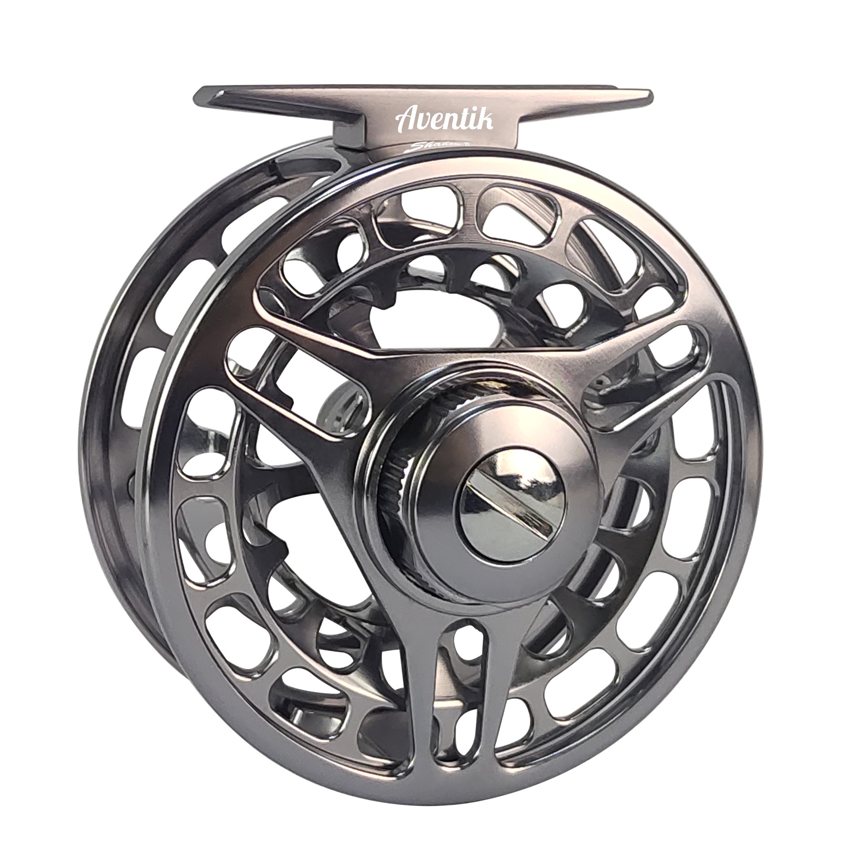 Aventik CNC-IIIMD-B, Shadow-B Series Fly Reel, New double click stop and medium drag power fly fishing reel