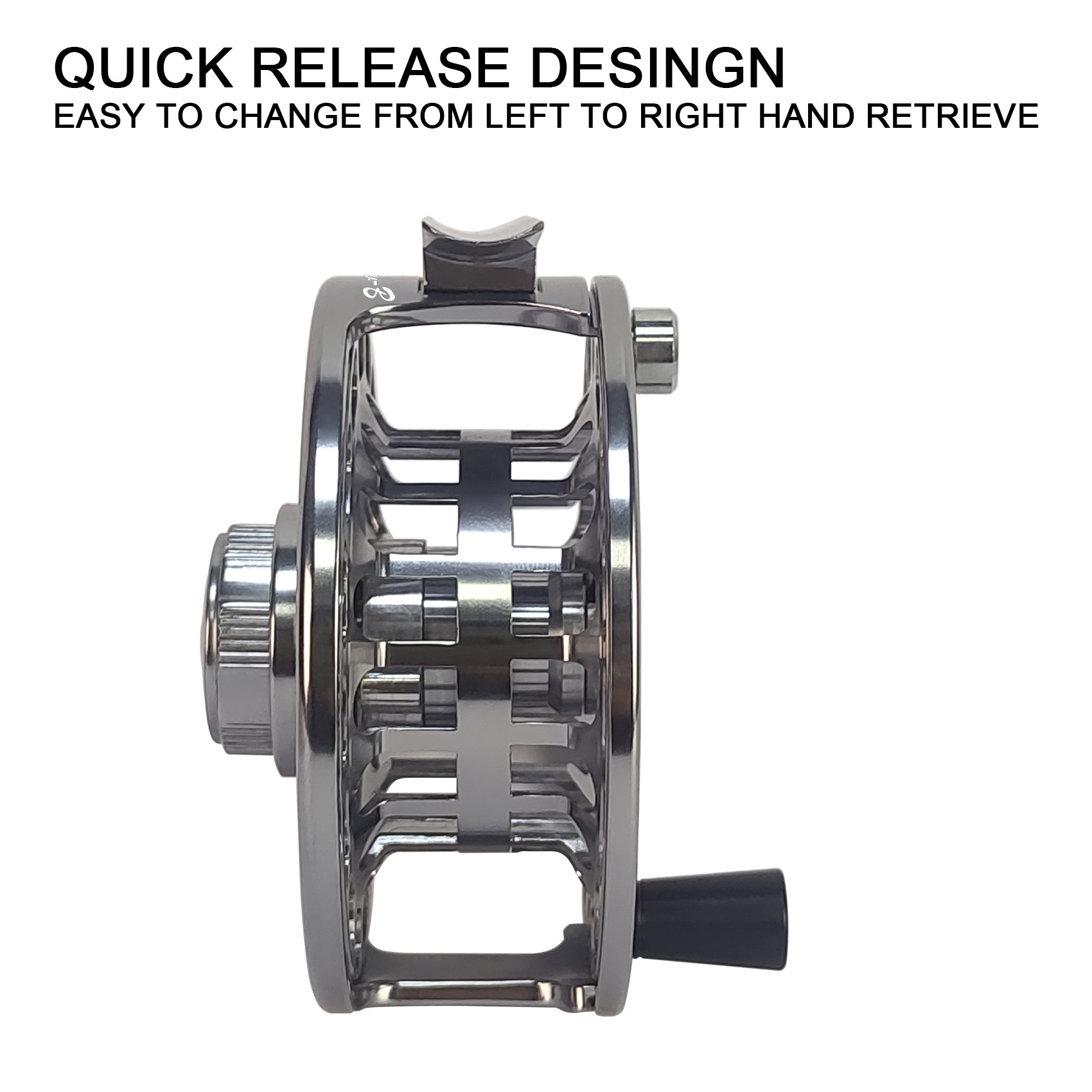 Aventik CNC-IIIMD-B, Shadow-B Series Fly Reel, New double click stop and medium drag power fly fishing reel