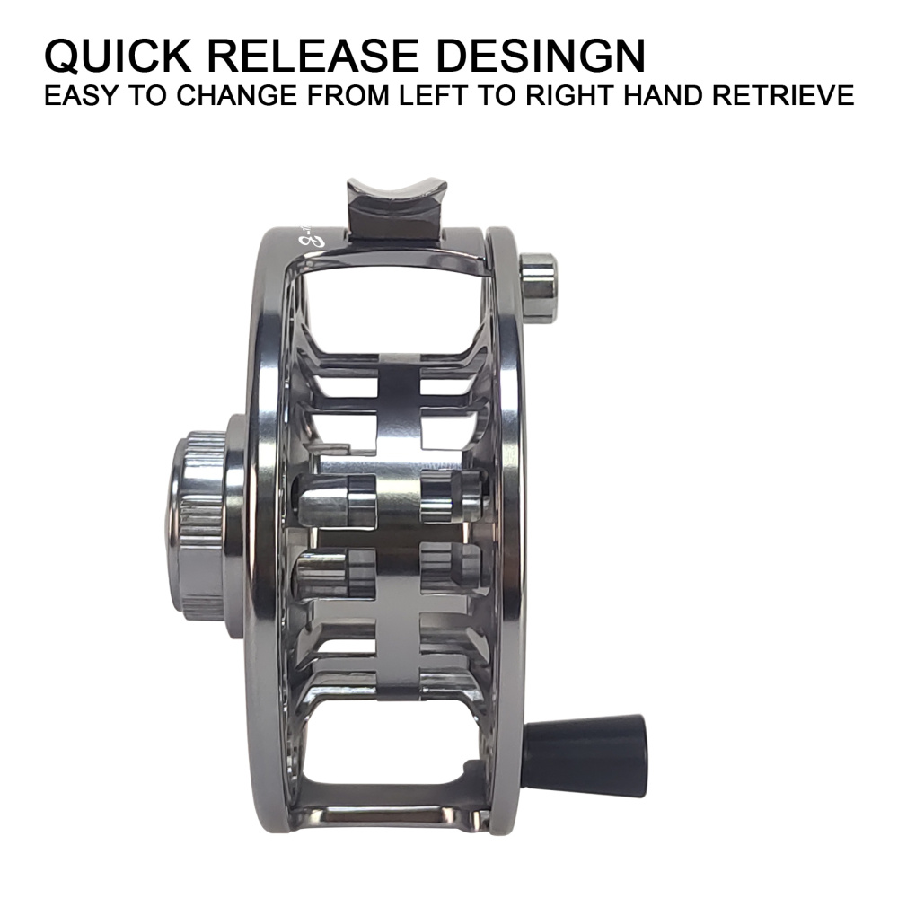 Aventik CNC-IIIMD-B, Shadow-B Series Fly Reel, New double click stop and medium drag power fly fishing reel