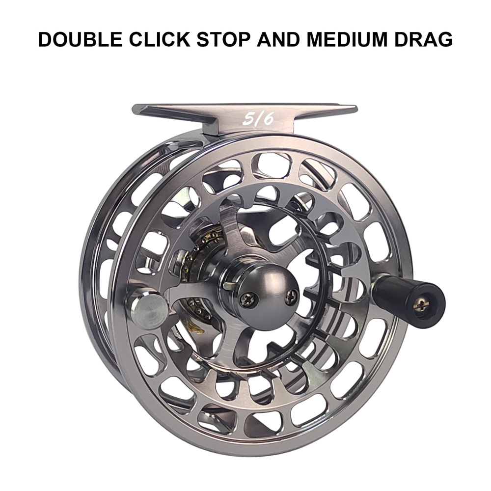 Aventik CNC-IIIMD-B, Shadow-B Series Fly Reel, New double click stop and medium drag power fly fishing reel