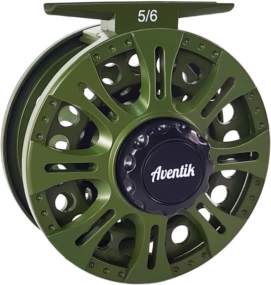 Aventik HVCE Graphite Fly Reel, Center Drag System Classic III Graphite 5/6wt Large Arbor Freshwater Fly Fishing Reels Aventik HVCE Graphite Fly Reel, Center Drag System Classic III Graphite 5/6wt Large Arbor Freshwater Fly Fishing Reels