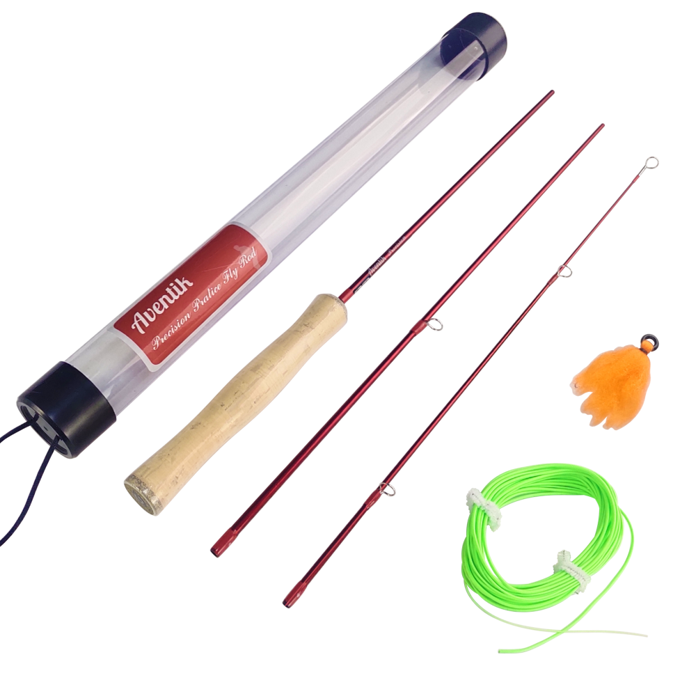 Aventik 4'0'' Practice Fly Rod for Beginners Casting 3 Pieces Game Fly Fishing Rod.