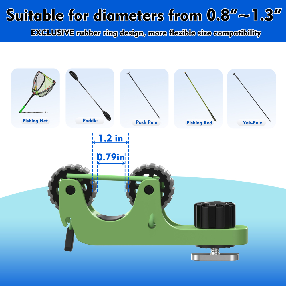 Aventik 2 PCS Kayak Paddle Holder Kayak Track Mount Accessories for Holding Standard Paddle, Kayak Oar Holder Kayak Rail Accessories for Fishing Kayak