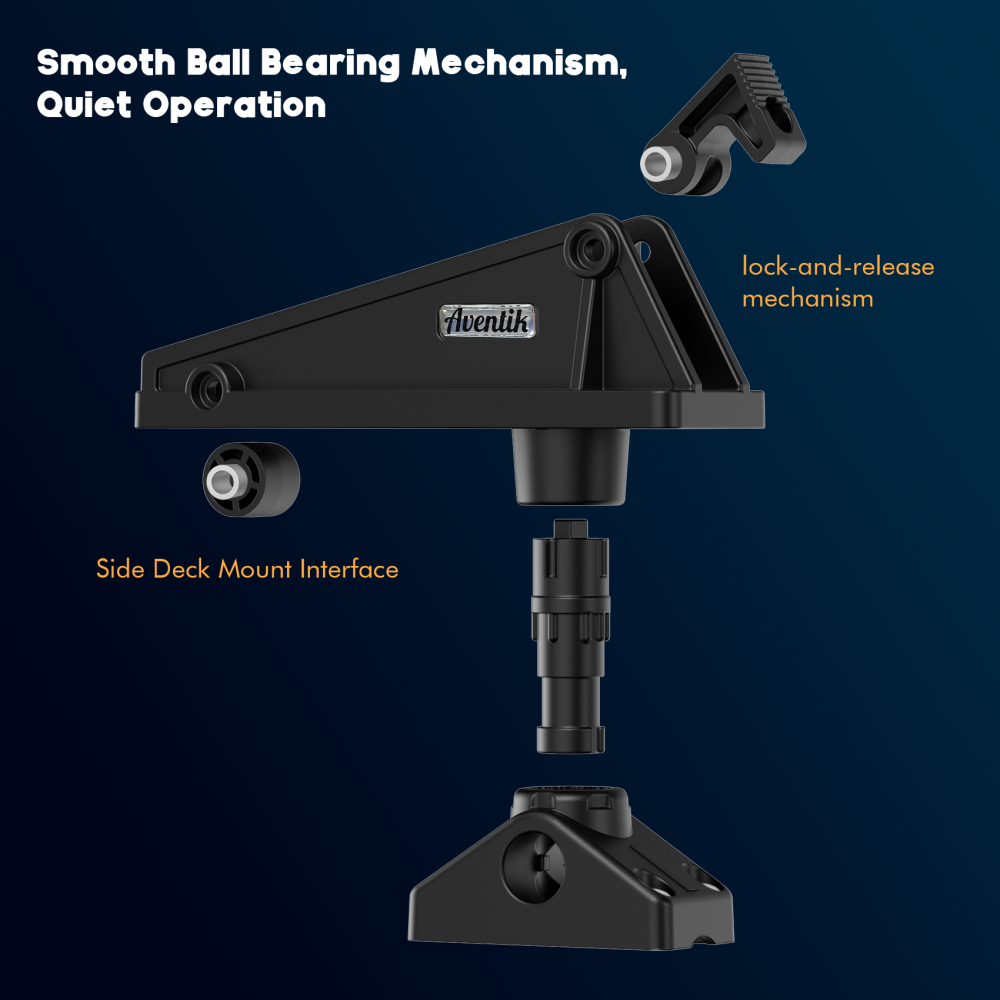 Kayak Anchor Lock System with Side Deck Mount - Durable, Easy-to-Use Anchor Lock for Small Boats and Kayaks, Single-Handed Operation, Versatile Installation