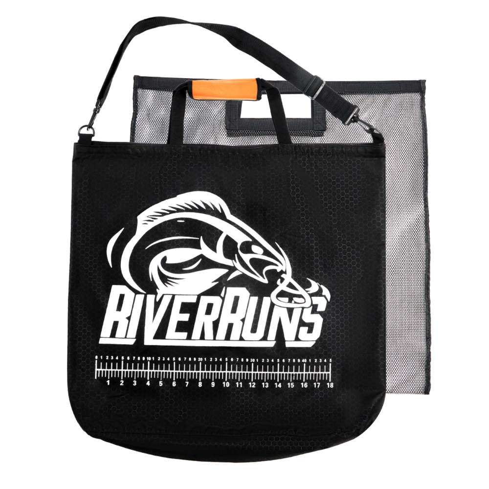 Heavy-Duty Fish Weigh-In Bag with Detachable Mesh Liner, 23.6 x 22.4 Inches Leak and Rip Resistant Fish Bag with Measuring Scale and Detachable Shoulder Strap