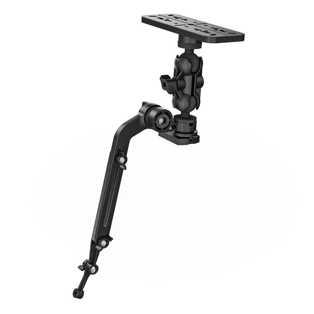 Universal Kayak Fish Finder Mount with Transducer Arm Adjustable 9–14” Tool-Free Rail Installation – Fish Finder Bracket for Kayaks, SUPs & Small Boats