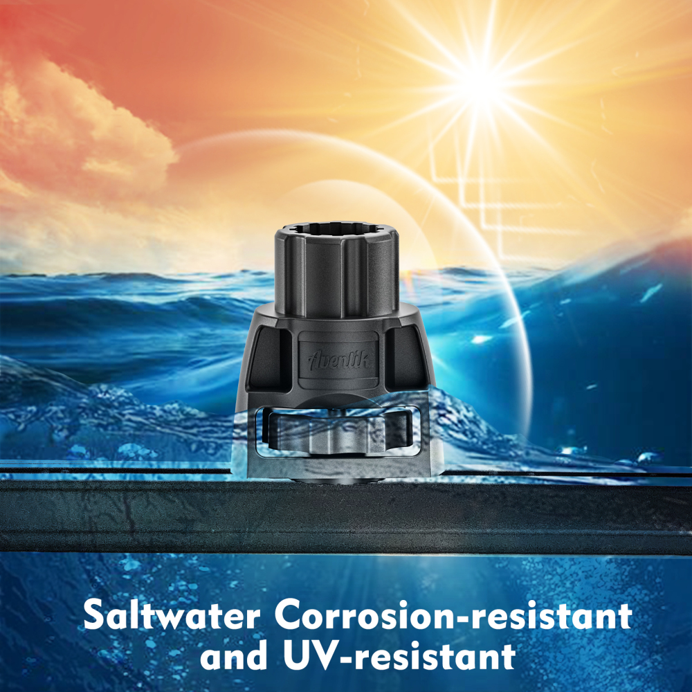 Heavy-Duty Kayak Track Adapter for Rod Holders & Accessories – Anti-Rotation Locking Base, Fits Standard Kayak Rails – Easy No-Drill Installation for Fish Finder, GoPro, Cup Holder